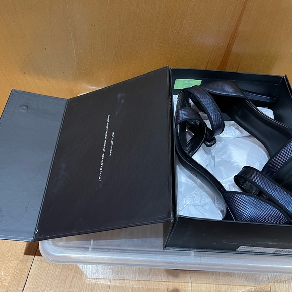 Dark blue stiletto heels size 10 - Picture 6 of 7